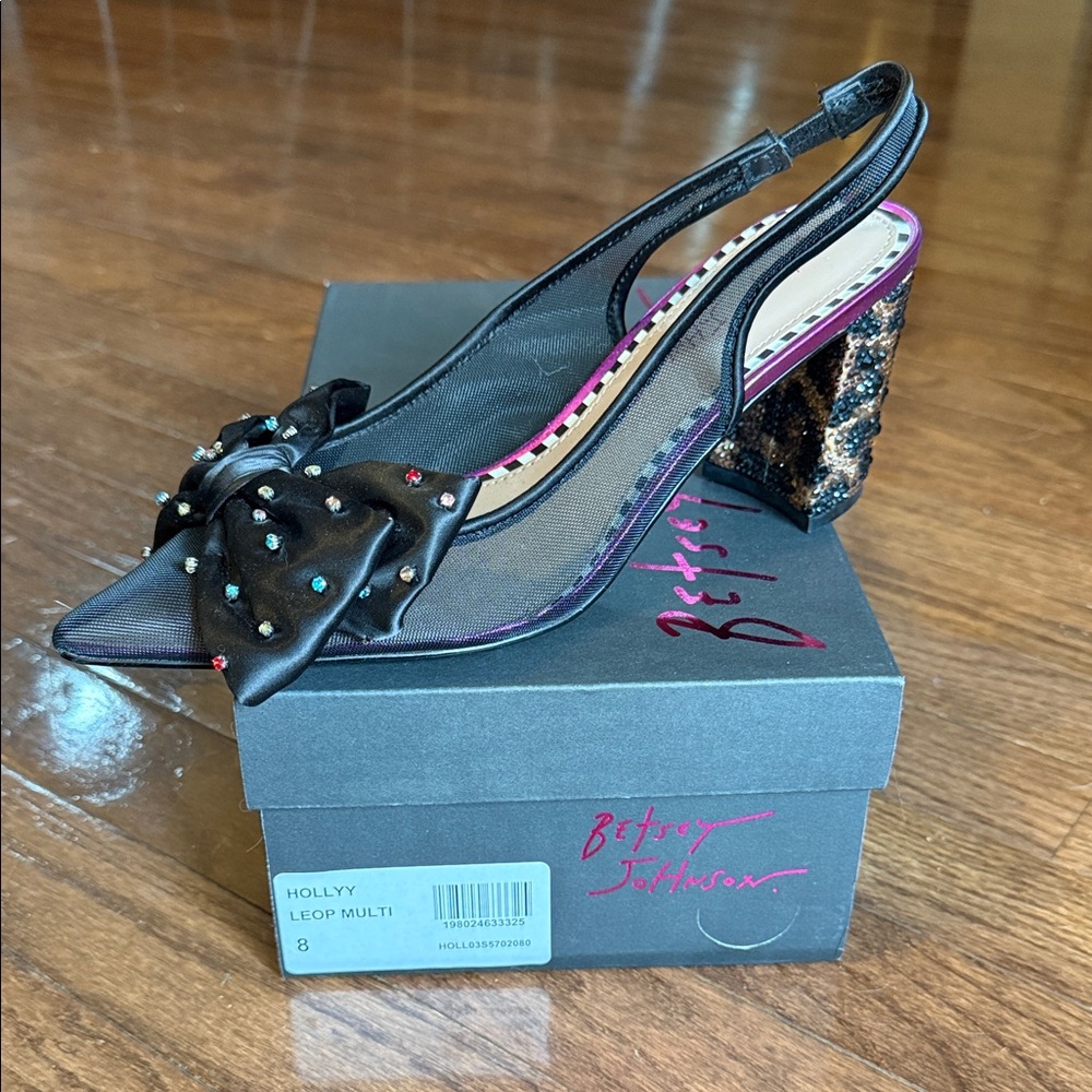 Betsey Johnson Hollyy Black and Sequin Heels